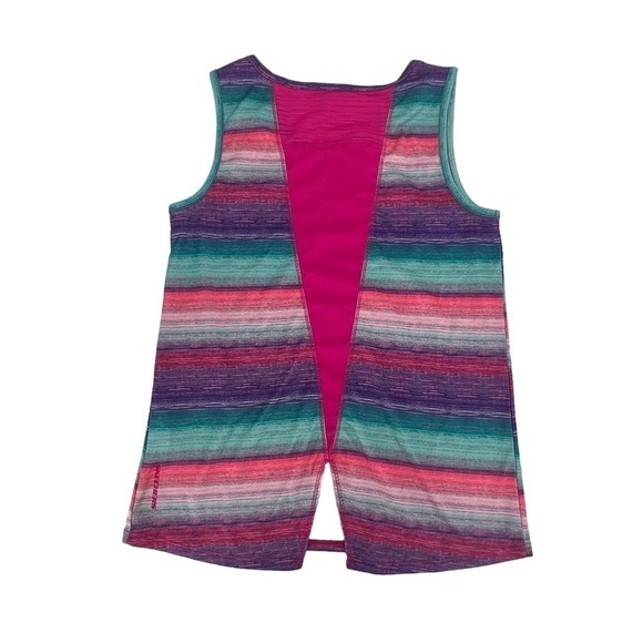 Skechers Active Pink Purple Striped Dri Fit Tank Top Size 14/16 Girl’s - Picture 3 of 5